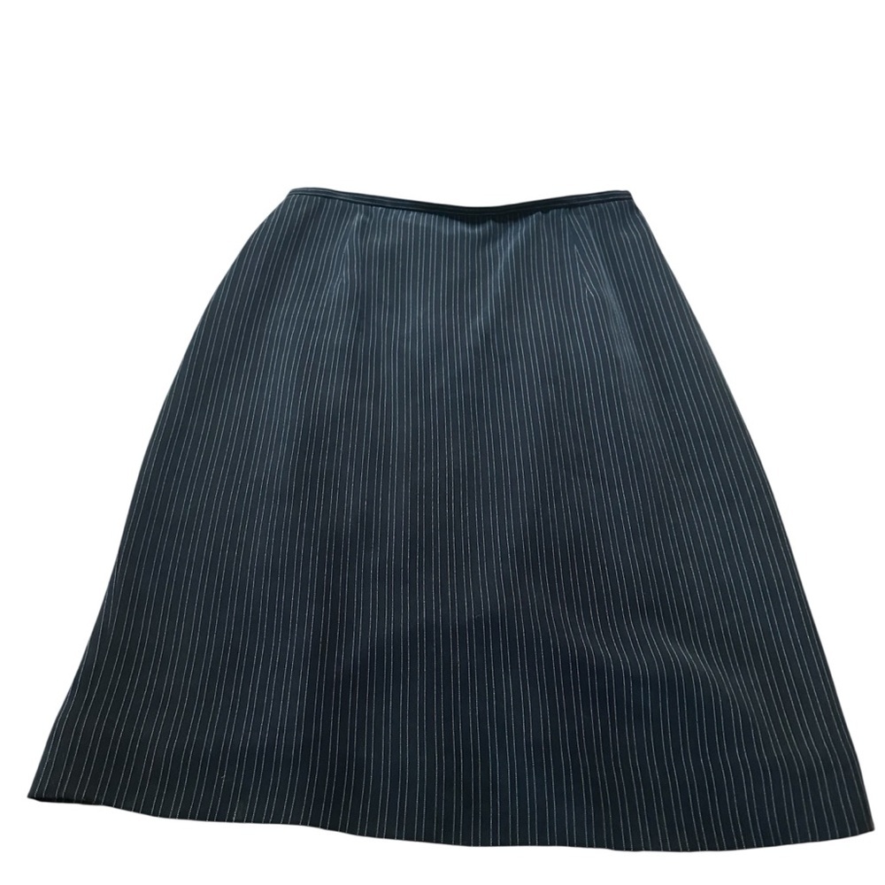 Lauren Ralph Lauren Navy Pinstripe A-Line Skirt